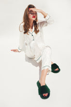 Load image into Gallery viewer, Women’s Pearl Silk Jacquard Pajamas