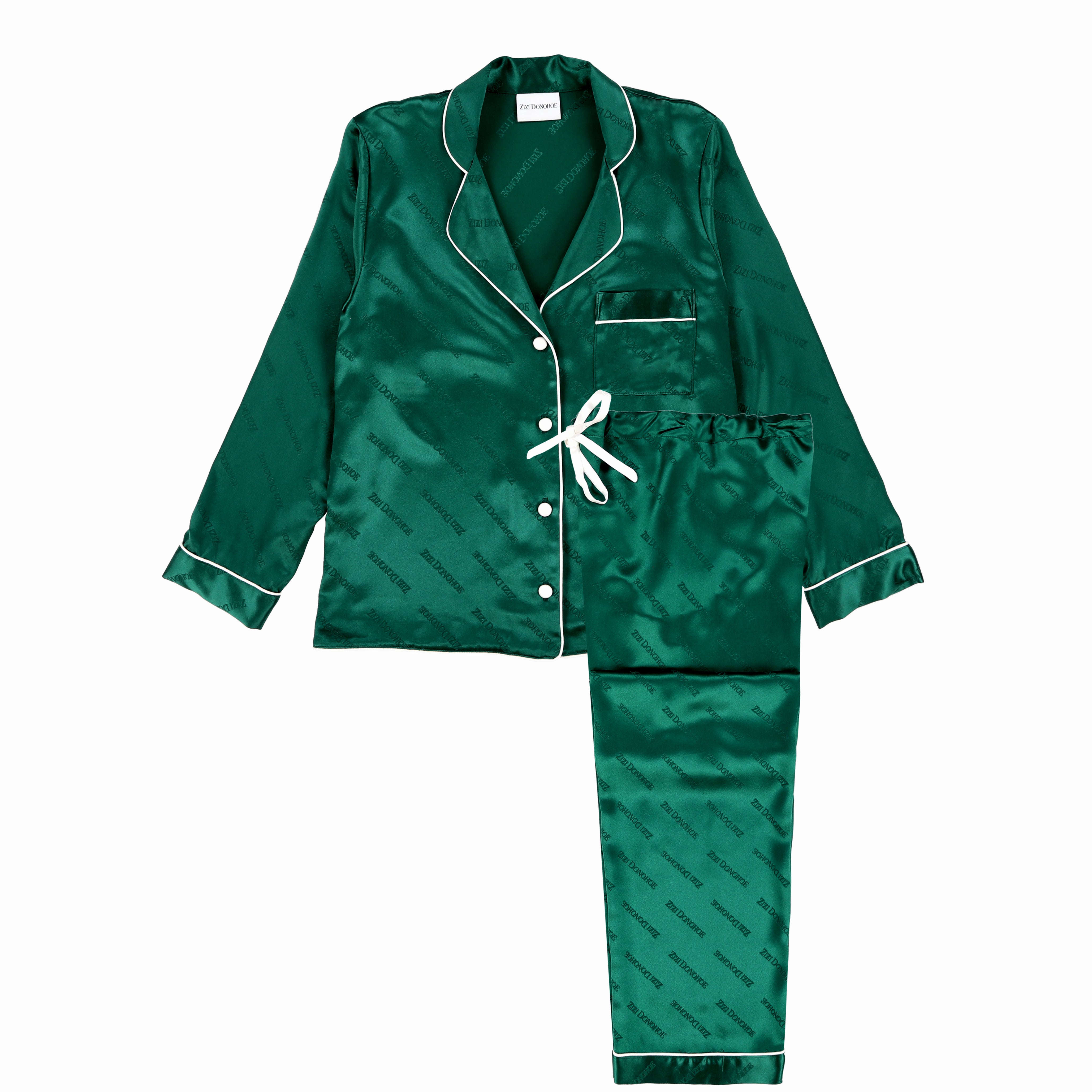 Women's Pearl Silk Jacquard Pajamas – Zizi Donohoe Corp.